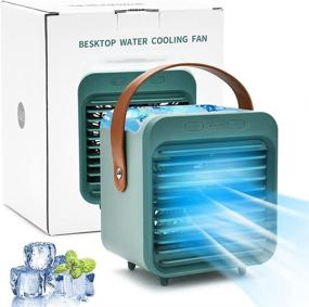 img 4 attached to 🌬️ Portable Air Cooler and Fan, Mini Evaporative Air Conditioner, Personal Rechargeable AC Portable, Arctic Cooling Fan with 3-Speed for Home Office Dorm Room