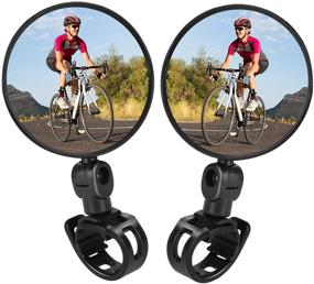 img 4 attached to 🚲 TAGVO Bike Mirror: Safely Navigate with Adjustable Rotatable Rear View Mirror for Mountain Road Bikes