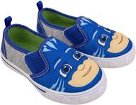 👟 seo-optimized pj masks toddler shoes: low top slip on sneaker featuring catboy, gekko, and owlette, available in sizes 5 to 12 logo