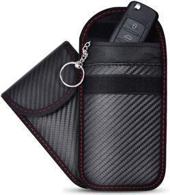 img 4 attached to 🔒 Ultimate Protection for Keyless Car Keys: 2 Pack Faraday Key Fob Protector and RFID Blocking Pouch