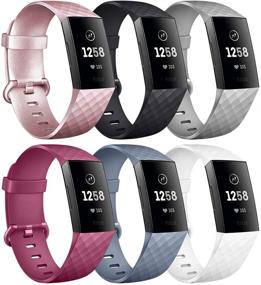 img 4 attached to 📱 Oumida [6 Pack] Silicone Bands: Fitbit Charge 4 / Charge 3 Replacement Fitness Sport Wristbands for Women Men