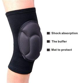 img 3 attached to 🦾 YiFuwan Protective Knee Pads: Thick Sponge Anti-Slip Knee Sleeve for Enhanced Collision Avoidance and Breathability - 2PCS