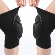 🦾 yifuwan protective knee pads: thick sponge anti-slip knee sleeve for enhanced collision avoidance and breathability - 2pcs logo