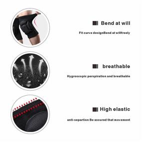 img 2 attached to 🦾 YiFuwan Protective Knee Pads: Thick Sponge Anti-Slip Knee Sleeve for Enhanced Collision Avoidance and Breathability - 2PCS