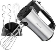 🥄 elechomes kitchen handheld electric hand mixer with 5-speed turbo and 5 stainless steel attachments - efficient mixing and easy storage логотип