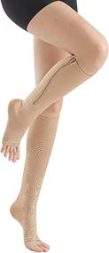 img 2 attached to 2 Pair Zipper Socks: Guard Your Skin with Open Toe Compression - Medical Quality 15-20mmHg Zipper Socks