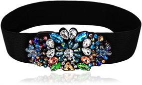 img 4 attached to Dorchid Heavily Rhinestone Multicolor Multi Nightingale Women's Accessories and Belts