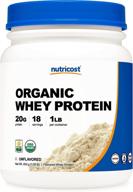 premium 1 lb unflavored nutricost organic whey protein powder - non-gmo for optimal results logo