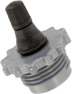 🚐 gray rv blow-out plug with shrader valve by valterra - p23508vp logo