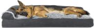 furhaven pet: browse stylish and comfortable traditional chaise lounge & deluxe l-shaped couch dog pillow beds for dogs & cats - in a variety of styles, sizes, & colors! logo