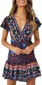 img 4 attached to ZESICA Womens Summer Bohemian Floral