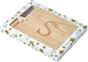 img 2 attached to 🧀 Stylish Monogram Cheese Board Spreader - S Initial for Elegant Serving