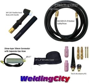 img 3 attached to 🔥 WeldingCity WP 26F 25R: The Ultimate Complete Air Cool Welding Solution for Superior Flexibility