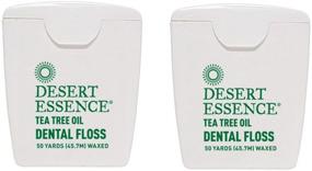 img 1 attached to Desert Essence Tea Tree Oil Dental Floss - Alcohol-free, 50 Yards (45.7 M) Waxed (Pack of 2)