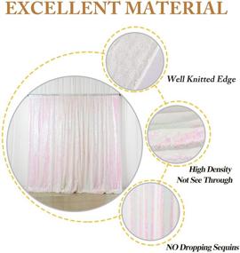 img 1 attached to ShiDianYi 4FTx6FT Transparent Backdrop Sequin Curtain