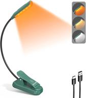 glocusent lightweight rechargeable 10 led amber book light for reading in bed vision care logo