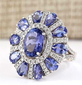 img 4 attached to Elegant Tanzanite Gemstone Cluster Engagement