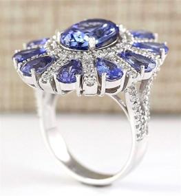 img 1 attached to Elegant Tanzanite Gemstone Cluster Engagement