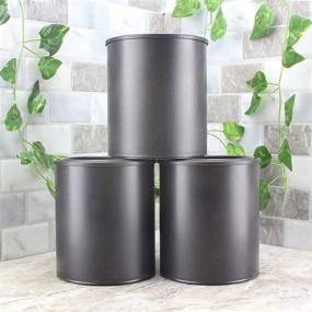 img 3 attached to 🎨 Convenient Quart Size Black Plastic Paint Cans - 3-Pack for Varnishes, Paints, Crafts & Gifts