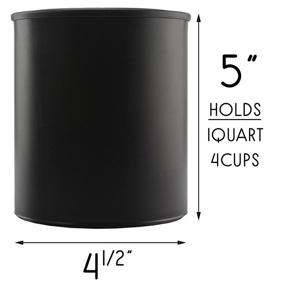 img 1 attached to 🎨 Convenient Quart Size Black Plastic Paint Cans - 3-Pack for Varnishes, Paints, Crafts & Gifts