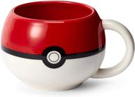 🔴 official pokemon pokeball molded mug: ceramic cup for hot coffee, tea, cocoa – novelty drinking container – perfect for home, office, parties – licensed nintendo merchandise logo