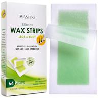 avashine body wax strips: complete waxing kit with 64 strips logo