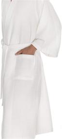 img 1 attached to 🛀 Boca Terry Lightweight Waffle Spa Robe