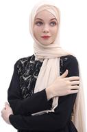 sheer chiffon hijab scarf: a stylish muslim head cover with arabic headpiece for women's shawl wrap logo