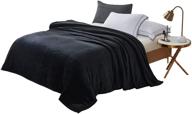 🛏️ userf flannel fleece blanket twin size throw: lightweight & cozy, 60x80 plush summer bed blanket logo