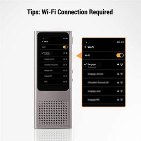 img 1 attached to Лангого Минуты: Двусторонний WiFi голосовой переводчик с более чем 100 языками, сенсорным экраном и распознаванием речи в текст