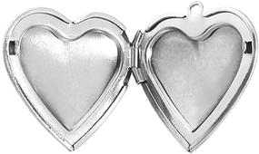 img 2 attached to 🔒 I ❤ You Forever" Love Heart Shaped Locket Necklace with Stainless Steel Picture Holder