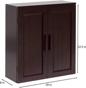 img 1 attached to 🚽 Maximize Your Bathroom Space with the Teamson Home Catalina Detachable Bathroom Cabinet, Storage in Dark Espresso