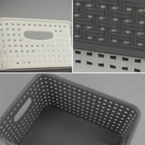 img 2 attached to 📦 6-Pack Rectangular Plastic Storage Baskets/Bins by Idomy