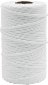 img 4 attached to Versatile 109 Yard Soft Elastic Cord Rope - 3mm, 🧵 1/8 inch - Ideal for Homemade Ear Loops, Sewing, and DIY Crafts