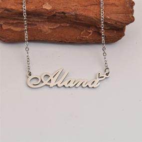 img 2 attached to RONKAH Custom Name Necklace with Heart Pendant - Personalized, Fashionable, and Customized Necklace for Women - Perfect Gift for Girls, Mothers, Daughters, Friends - Ideal for Christmas, Birthdays, and Friendship Celebrations