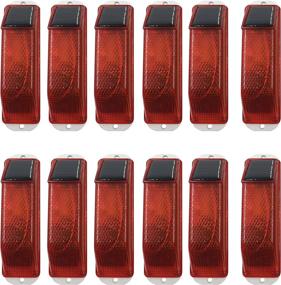 img 3 attached to Solar LED Solar Strobe Warning Light Flashing Construction Safety Road Barricade Construction Safety Signs Flash Traffic Automatic Vehicle Signal Beacon Lamp - Automatically Turn On (Red-12 Pack)