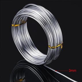img 3 attached to 🔩 Premium 32.8 Feet Aluminum Wire: Bendable Metal Craft Wire for DIY Crafts - Dolls Skeleton Making (Silver, 3mm Thickness)