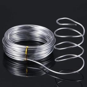 img 2 attached to 🔩 Premium 32.8 Feet Aluminum Wire: Bendable Metal Craft Wire for DIY Crafts - Dolls Skeleton Making (Silver, 3mm Thickness)