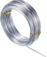 🔩 premium 32.8 feet aluminum wire: bendable metal craft wire for diy crafts - dolls skeleton making (silver, 3mm thickness) logo