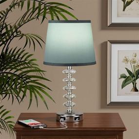 img 1 attached to 💡 Enhance Your Space with the Touch USB Crystal Table Lamp, an Elegant Addition with 3-Way Dimming for Bedroom, Living Room, or Hallway