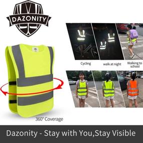 img 1 attached to 🚸 Yellow Kids Safety Reflective Vest for Enhanced Children's Visibility - Ideal for Volunteers in Occupational Health & Safety