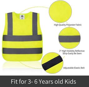 img 3 attached to 🚸 Yellow Kids Safety Reflective Vest for Enhanced Children's Visibility - Ideal for Volunteers in Occupational Health & Safety