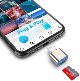 img 4 attached to 📱 Aluminum Micro SD Card Reader for Phone/Pad, Mtakyi Plug - Game Camera Memory Card Reader for TF/Micro SDXC/SDHC Card, USB 3.0 Adapter - Plug and Play