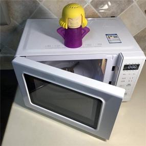 img 1 attached to 🧼 MARIE Microwave Steam Cleaner - Angry Mama Oven Cleaner for Kitchen, Effortlessly Cleans and Disinfects with Vinegar and Water, Purple Color, Quick and Easy Cleaning in Minutes