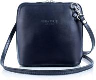 💼 navy blue leather shoulder crossbody bag: ann tarry color splash collection, made in italy logo