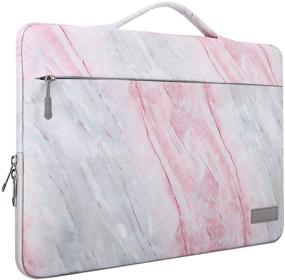 img 4 attached to 👝 MoKo 15.6 Inch Laptop Sleeve Case for MacBook Pro 16 inch 2019, MacBook Pro 15.4", Surface Book 15 inch, Ultrabook Notebook Carrying Bag for 15.6" Dell HP Acer Chromebook in Pink Gray Marble