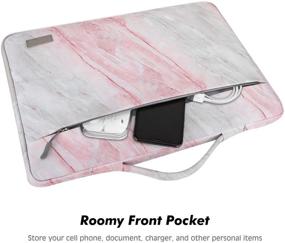 img 1 attached to 👝 MoKo 15.6 Inch Laptop Sleeve Case for MacBook Pro 16 inch 2019, MacBook Pro 15.4", Surface Book 15 inch, Ultrabook Notebook Carrying Bag for 15.6" Dell HP Acer Chromebook in Pink Gray Marble