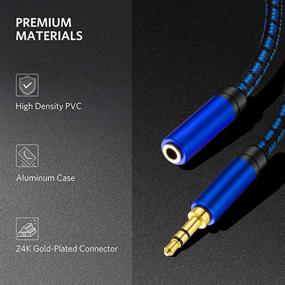 img 3 attached to 3ft Headphone Extension Cable Audio Extension Cord, NC XQIN 3.5mm Aux Extension Cable Male to Female Audio Stereo Cable Compatible with Phone, Headphones, and Speakers