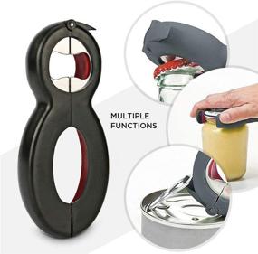 img 2 attached to 2 Jar Opener Bundle: 6 in 1 Multi Bottle Opener & 5 in 1 Can Opener for Seniors with Arthritis and Weak Hands