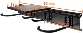 img 2 attached to 🚲 Wallmaster Wall Mount Bike Storage Rack with Storage Shelf - Garage Bike Rack Hangers Hooks for Bicycles, Helmets, and Accessories